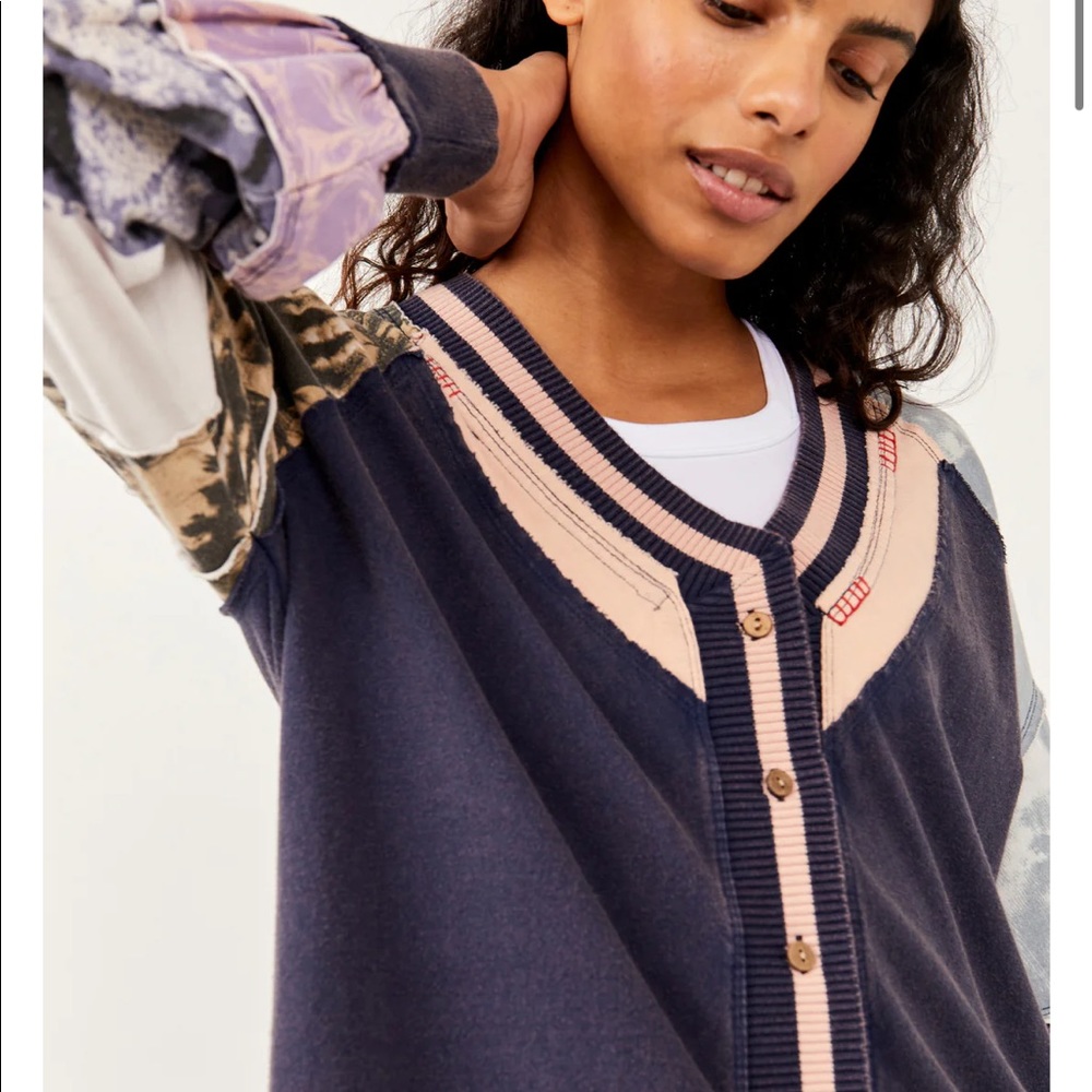 Free People Multi Print Marley Cardigan - Picture 4 of 5